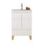 Meuble-lavabo compact avec lavabo à fermeture en douceur