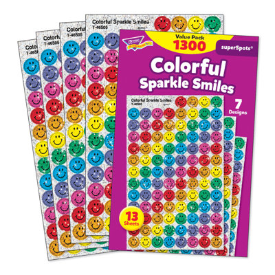 Sourires scintillants colorés