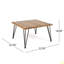 Table basse en bois et métal