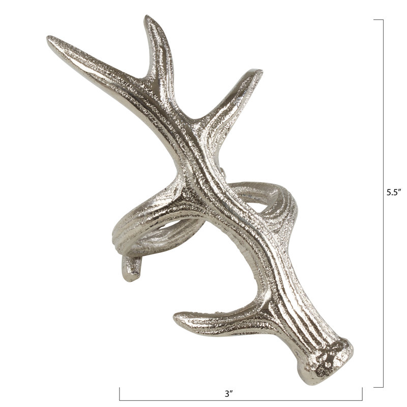Rond de serviette Antler, Argent