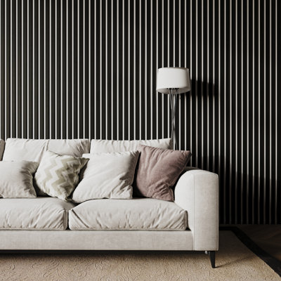 Panneaux muraux en bois à lattes 106 po x 12,6 po | Design moderne, insonorisant et écologique