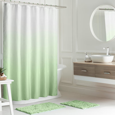 Macie Floral Shower Curtain with Hooks Included and with Liner Included