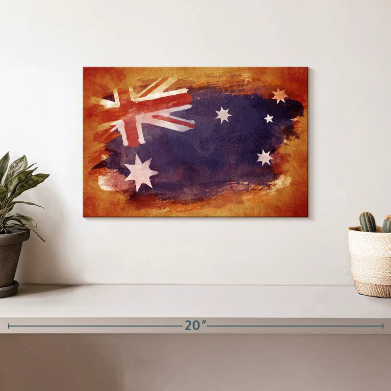 Drapeau de l'Australie, grunge, H 8 po x l 12 po