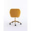 Chaise de bureau rotative à hauteur ajustable 360 ° avec pieds en métal dorés et roue universelle
