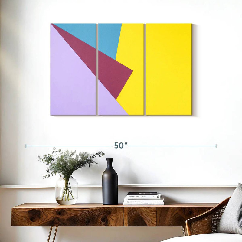 Avery, bloc de couleurs géométriques abstraites, H 24 po x l 38 po