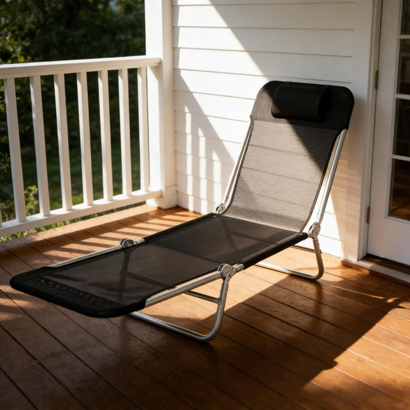 Fauteuil de bronzage pratique, méridienne pliante