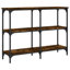 Console vidaXL Bois d'ingénierie, grands pieds réglables en métal-2112435153-2112435157