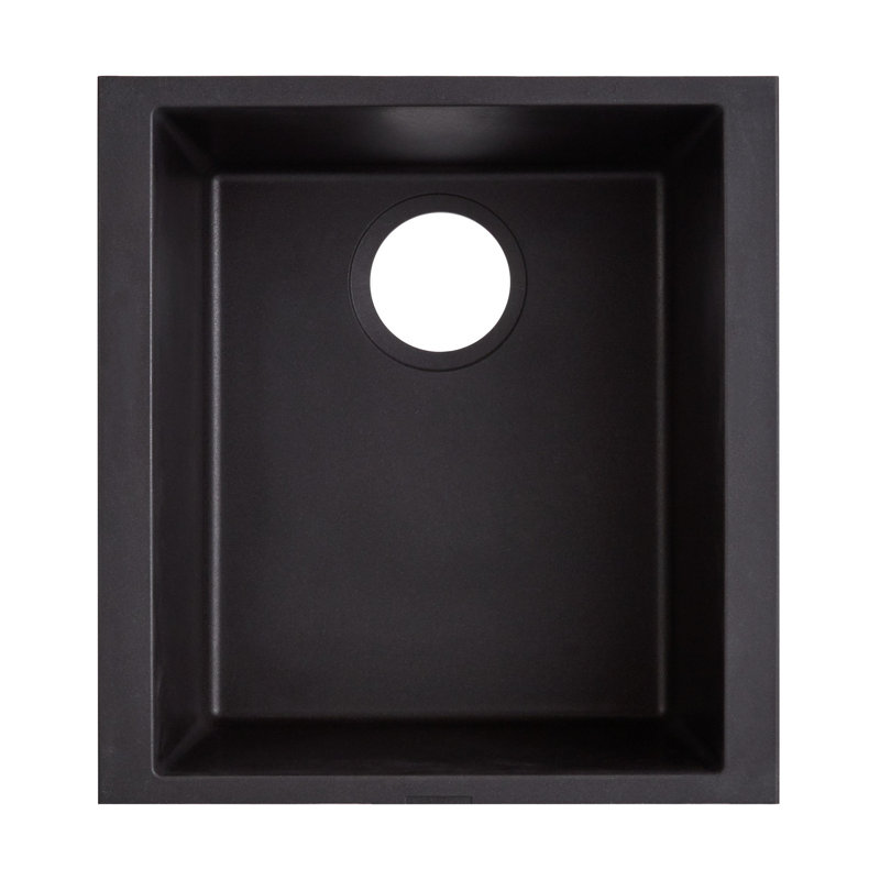 Holcomb 16" L Undermount Kitchen Sink, Midnight Black