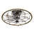 20" Geometric Molecular Caged Flush Mount Ceiling Fan with LED Light and Remote