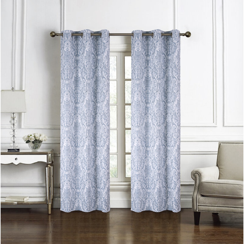 Skilee Room Darkening Curtain Single Panel, Blue
