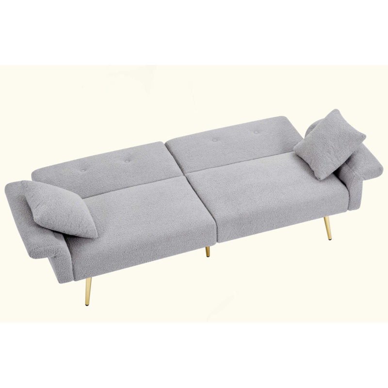 Canapé-lit d'appoint rembourré Modern Modern, Gris