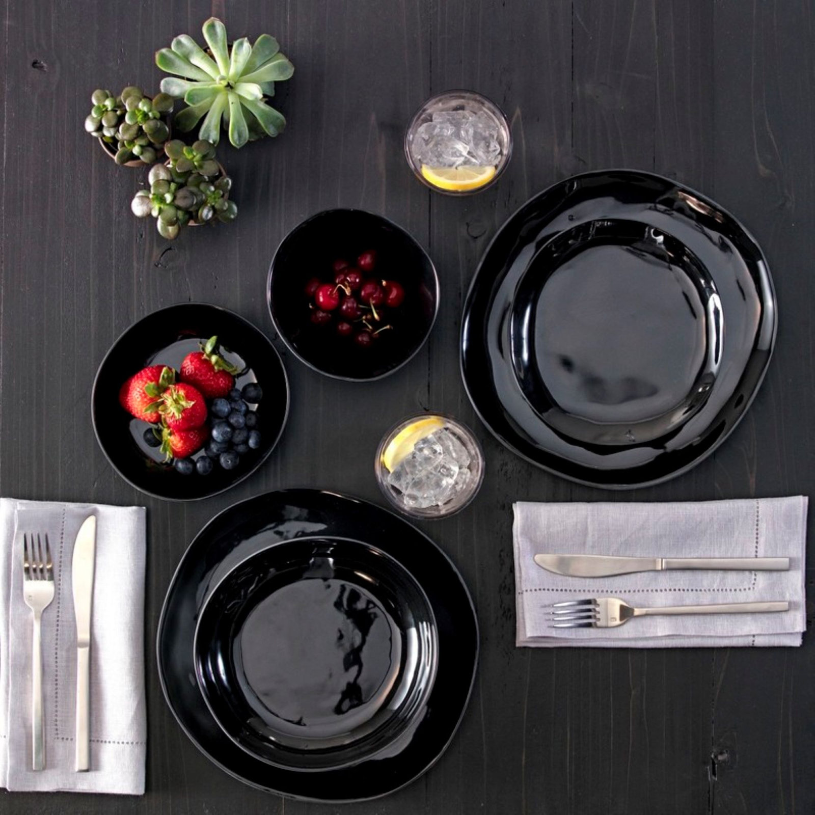 Sandia Decorative Bowl, Obsidian