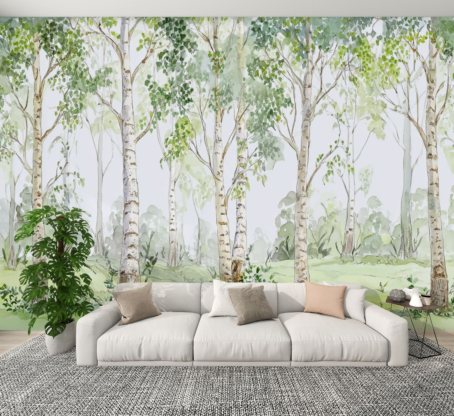 Red Barrel Studio® Peel and Stick Wallpaper Watercolor Fairy forest ...