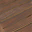 Tabouret de bar d'extérieur à hauteur de comptoir en bois d'acacia, ensemble de 2, finition brun acajou
