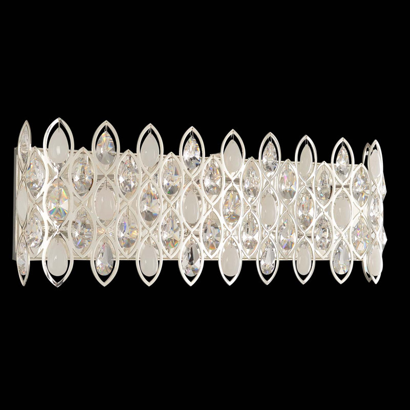Prive Silver 6-Light Dimmable Vanity Light with Crystal Accents
