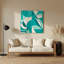 Art abstrait en métal bleu 15 formes abstraites-1470083913