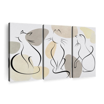 " Minimalist Cats " by Avery S 3 - Pieces
