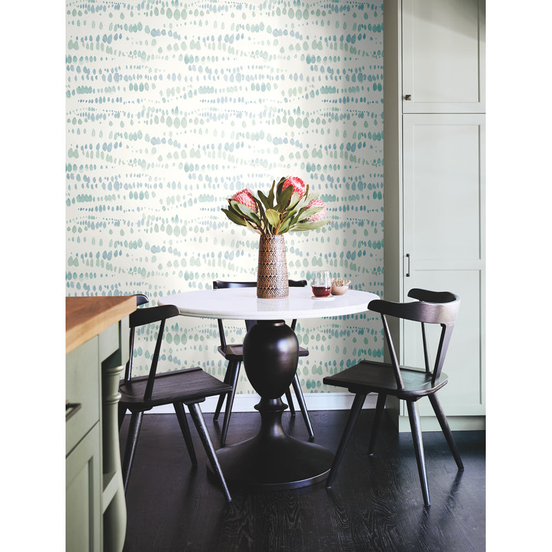Dewdrops Wallpaper, Blue