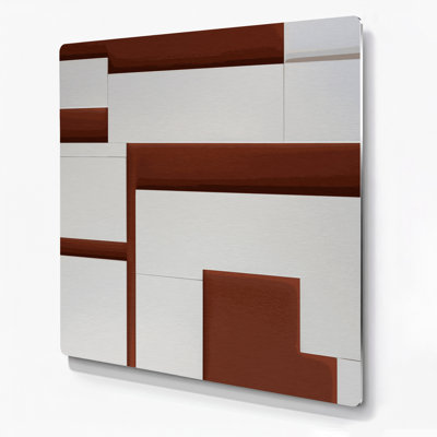 Minimalisme 23, art mural en métal brun