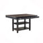 Ensemble de salle à manger à hauteur de comptoir 7 pièces de style transitionnel avec tablettes et 6 chaises à hauteur de comptoir-1239343037