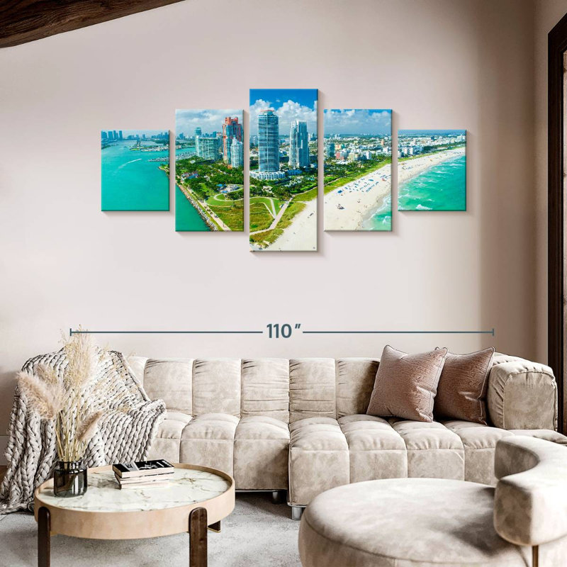 Urban Miami Coast, 42" H x 92" W