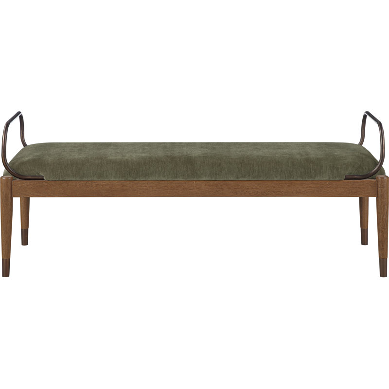 Banc recouvert de tissu vert Hertford, Tissu de polyester vert