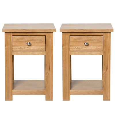 Farris Solid Wood Side Table with Storage