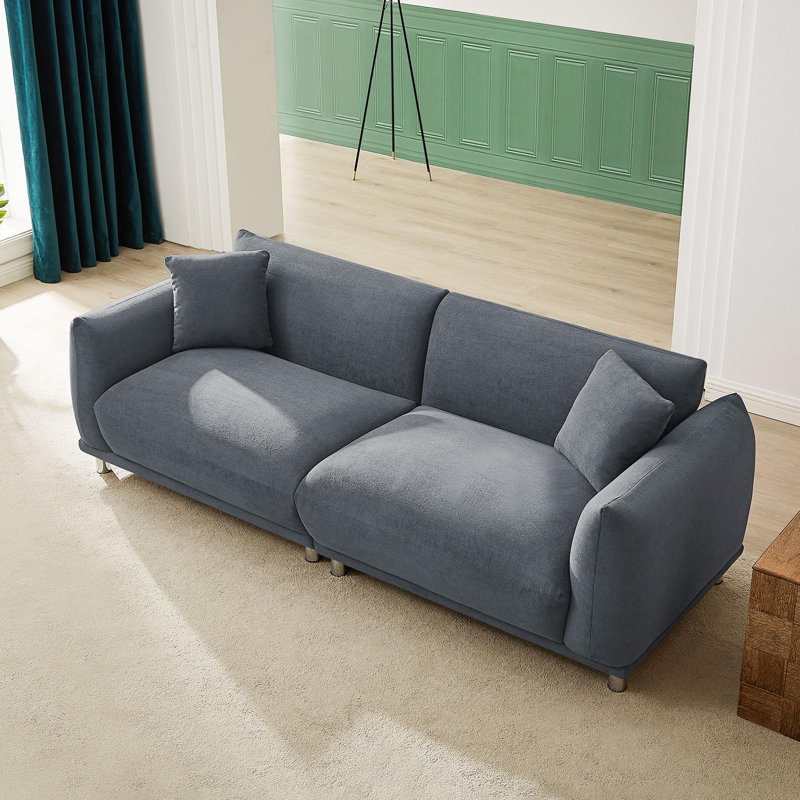 Causeuse Lucresha, Polyester gris foncé