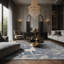 Tapis gris soyeux et moelleux-100885648