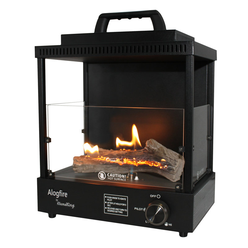 Flame King ALOGFIRE Propane Ambiance Log Fireplace Heater, Clean and Smokeless Dancing Flame