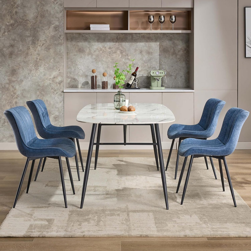 Upholstered Accent Chair, 2, Blue