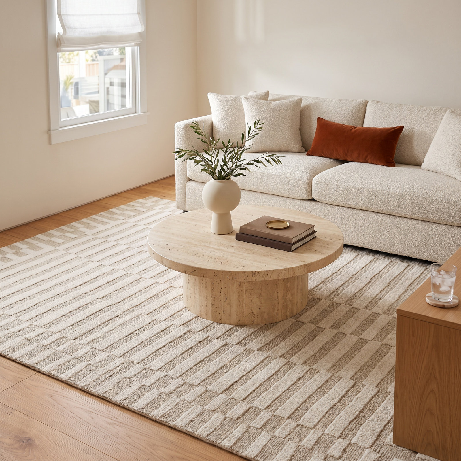 Chris Loves Julia x Loloi Bradley Ivory Beige Rug, Rectangle 7'9" x 9'9"