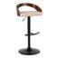 Tabourets de bar pivotants réglables avec repose-pieds arrondi - ensemble de 3-1581857817