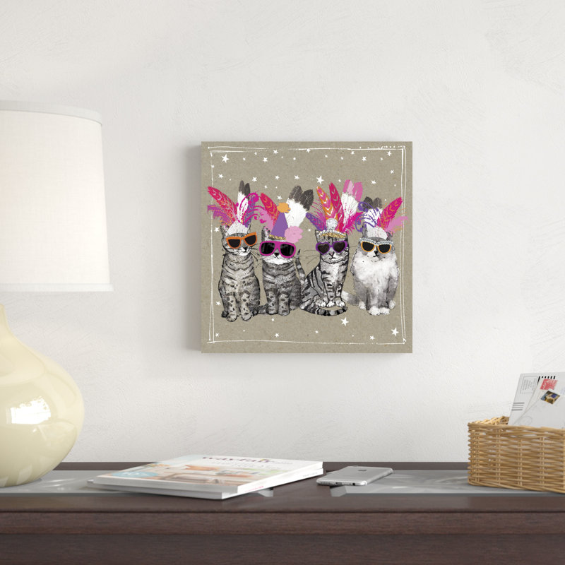 Fancypants Cats VI, H 12 po x l 12 po x P 1,25 po