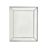 Vermeil Rope Square Solid Wood Beveled Wall Mirror