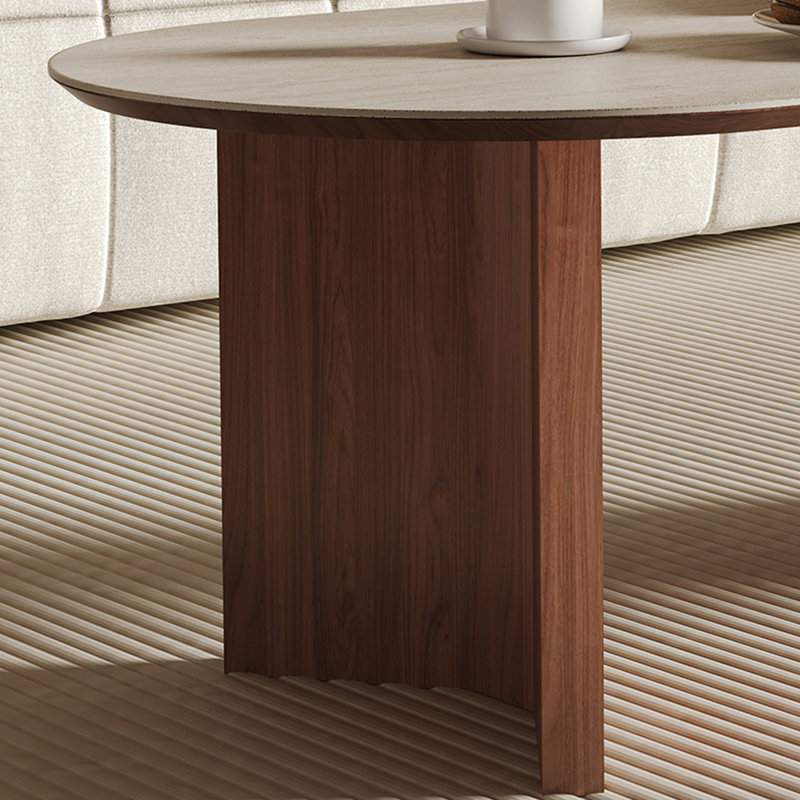 Table basse simple de style français, H 15,7 po x L 47,2 po x l 23,6 po, Brun