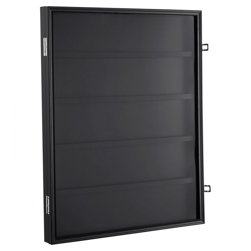 35 Graded Sports Card Display Case, 24.3x30.5x2.1 in, Baseball Card Display Frame with 98% UV Protection Clear View PC Glass, Lockable Wall Cabinet for Football Basketball Hockey Trading Card