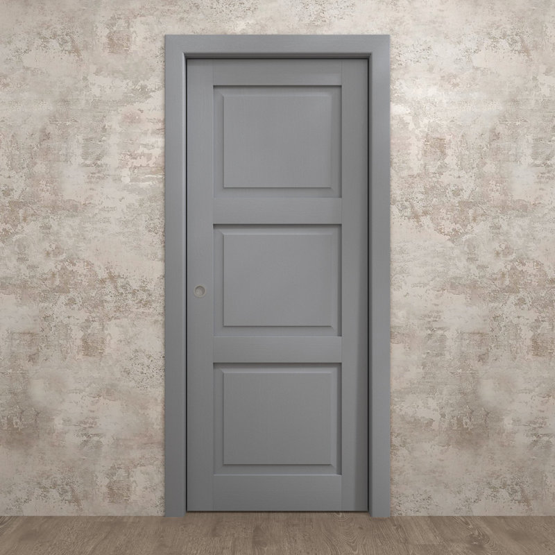 Porte coulissante à poche | Ego 5010 | Ensemble de quincaillerie de rail | Portes intérieures modernes en bois massif pour chambre à coucher