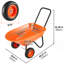 Brouette de jardin à 2 roues, chariot utilitaire de cour de 5 pi³ avec poignée et roues de 10 po de large (capacité de 397 lb)