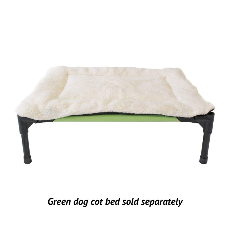 Small White Microfleece Topper for Elevated Dog Cot
