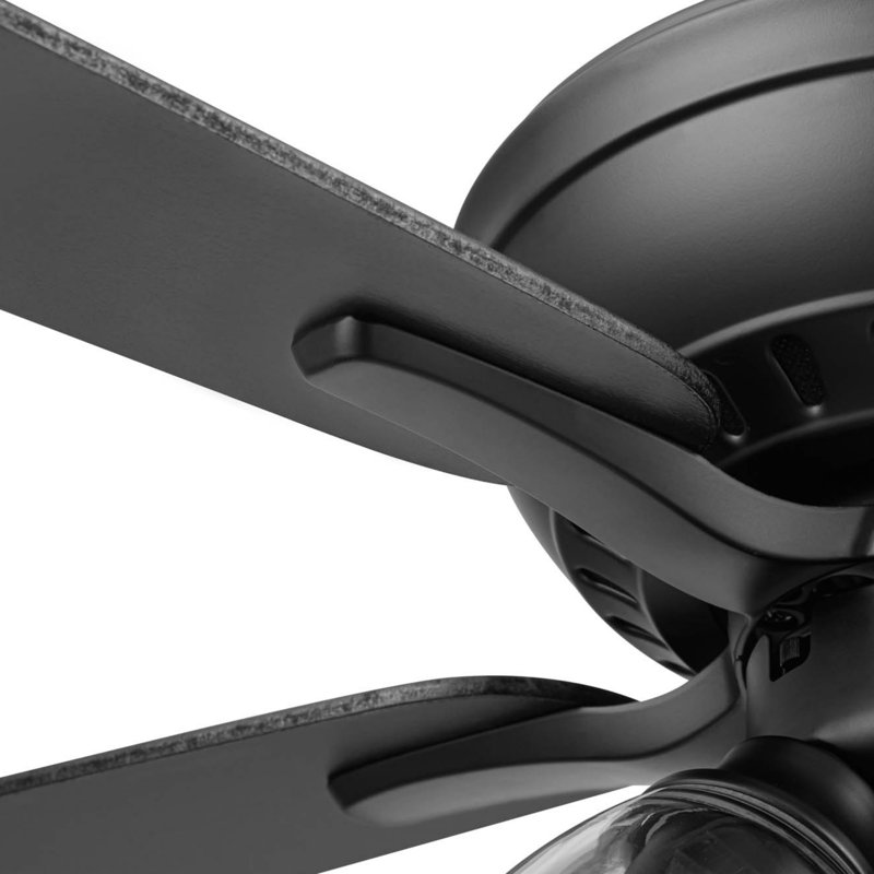 Glenmont  52" Indoor Matte Black Ceiling Fan With Light & Pull Chain