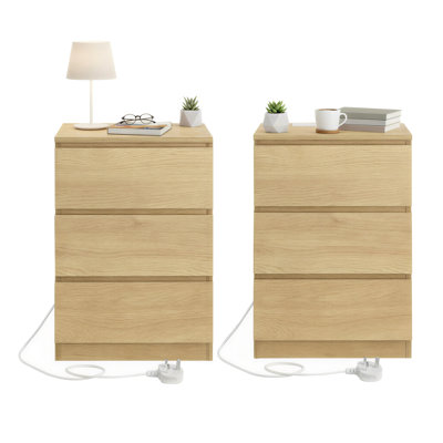 Rumena 40cm W Manufactured Wood Bedside Table