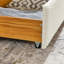 Lit de jour avec canapé-lit capitonné capitonné, avec deux tiroirs, grand lit, tissu Boucle, beige (88 po x 65,5 po x 29,5 po)-1573395081