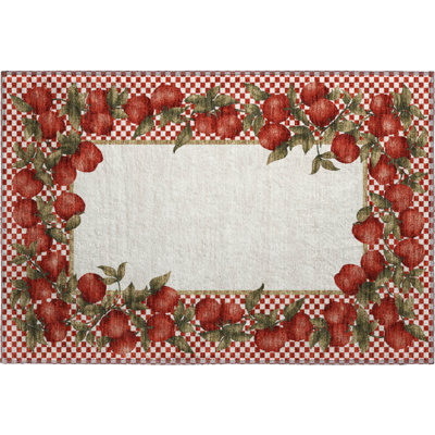 Premium Machine Washable Chiekezi AMF164 Apple Rug