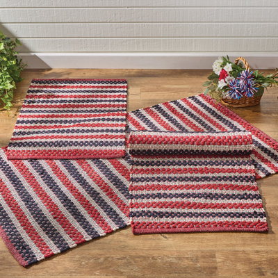 Keelon Cotton Striped Rug