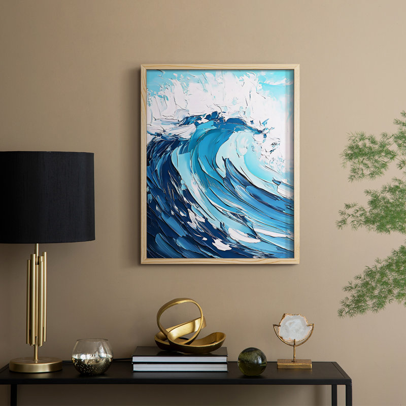 NAUTICAL Series Lxxxxi, reproduction encadrée - bois massif, Naturel, H 15 po x l 12 po