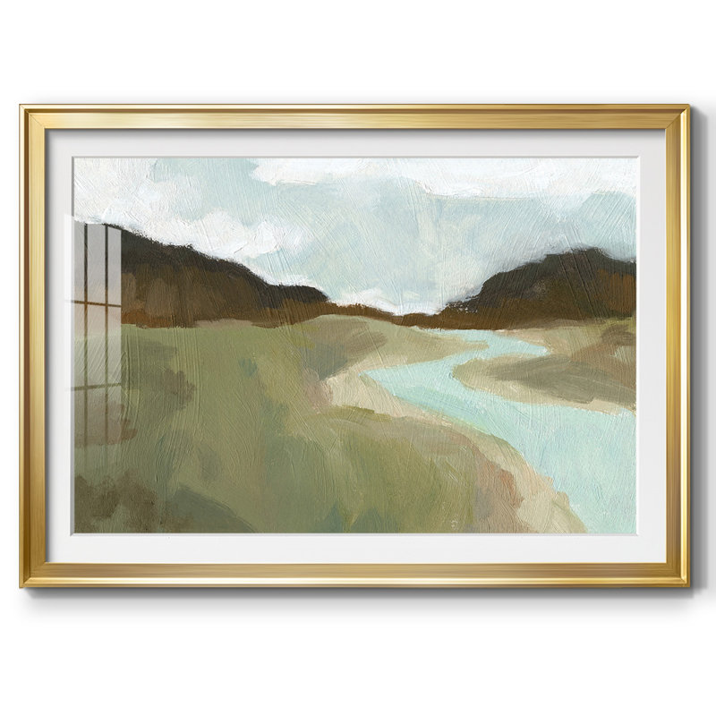 Coldwater Hills I, reproduction d'art encadrée, Or, H 30 po x l 44 po x P 1,5 po
