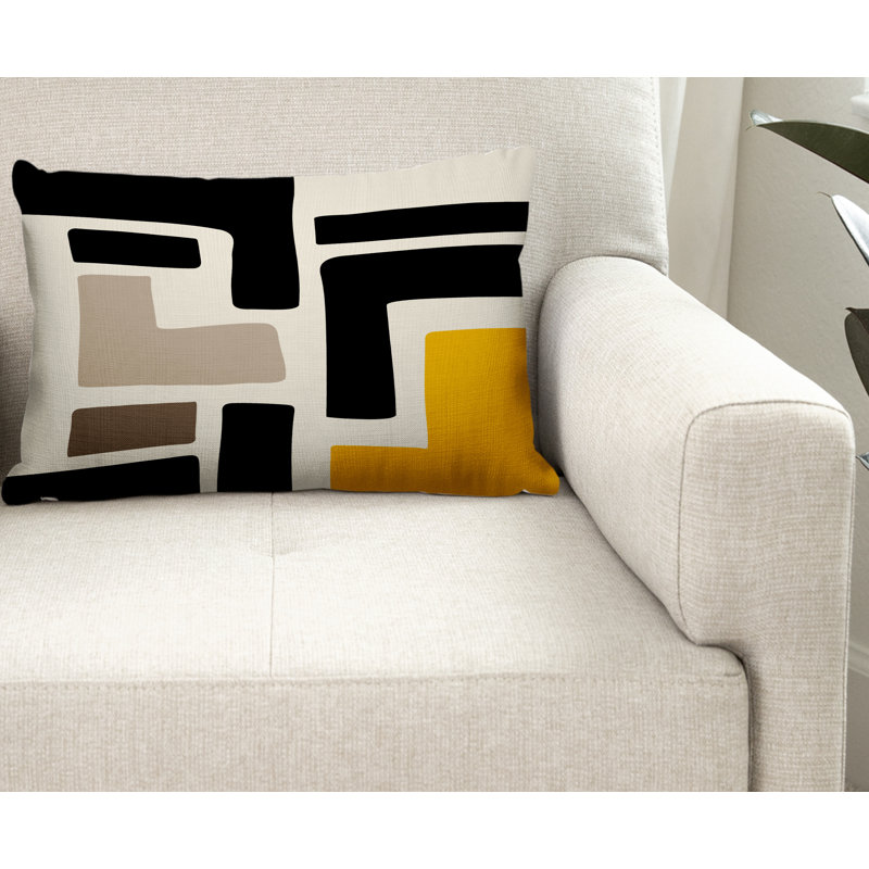 Briddie Reversible Throw Pillow, 14"H x 20"W, Yellow