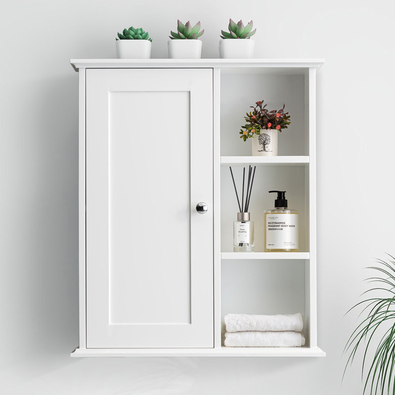 Armoire murale blanche au-dessus de la toilette, avec charnières silencieuses à fermeture douce et solution de rangement polyvalente, 30,21 lb, 7,07 po de hauteur, 28,33 po de largeur, adaptable à n'importe quelle pièce, profondeur de 24,28 po,