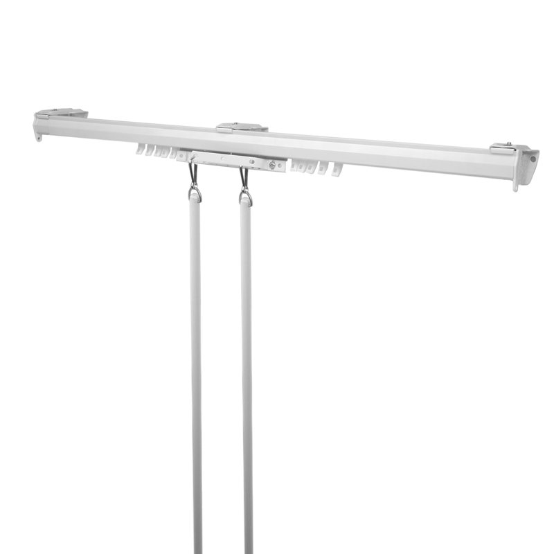 Adjustable Baton Draw Traverse Curtain Rod, 48" - 84"